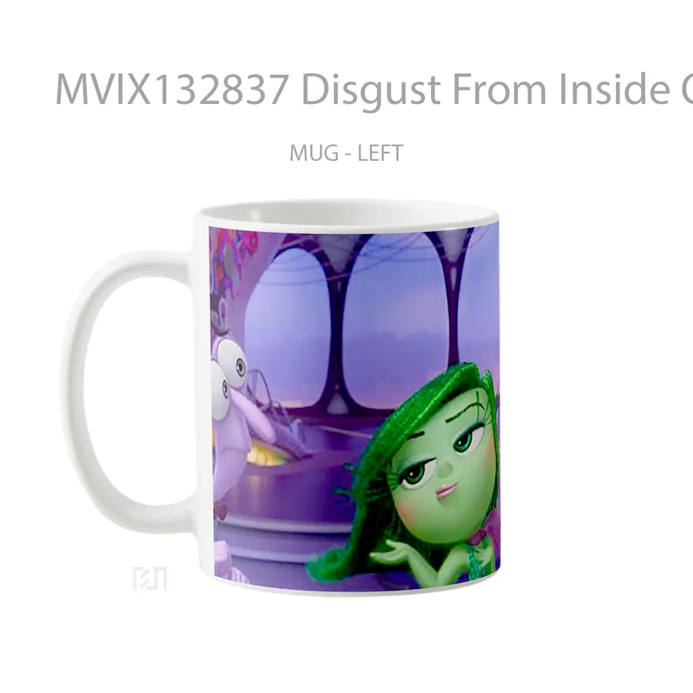 Mug Disgust From Inside Out 2 Gelas Keramik Unik - All-side / Desain