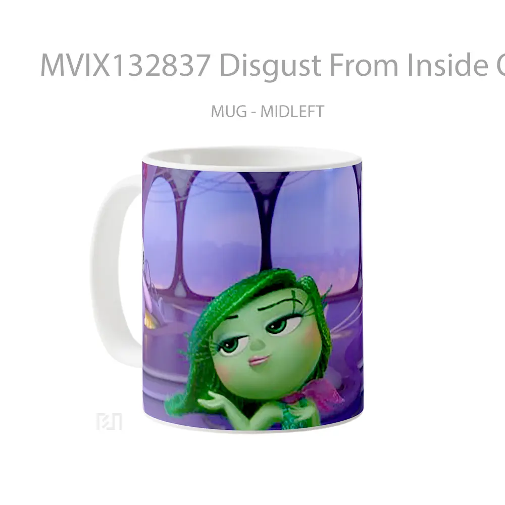 Mug Disgust From Inside Out 2 Gelas Keramik Unik - All-side / Desain