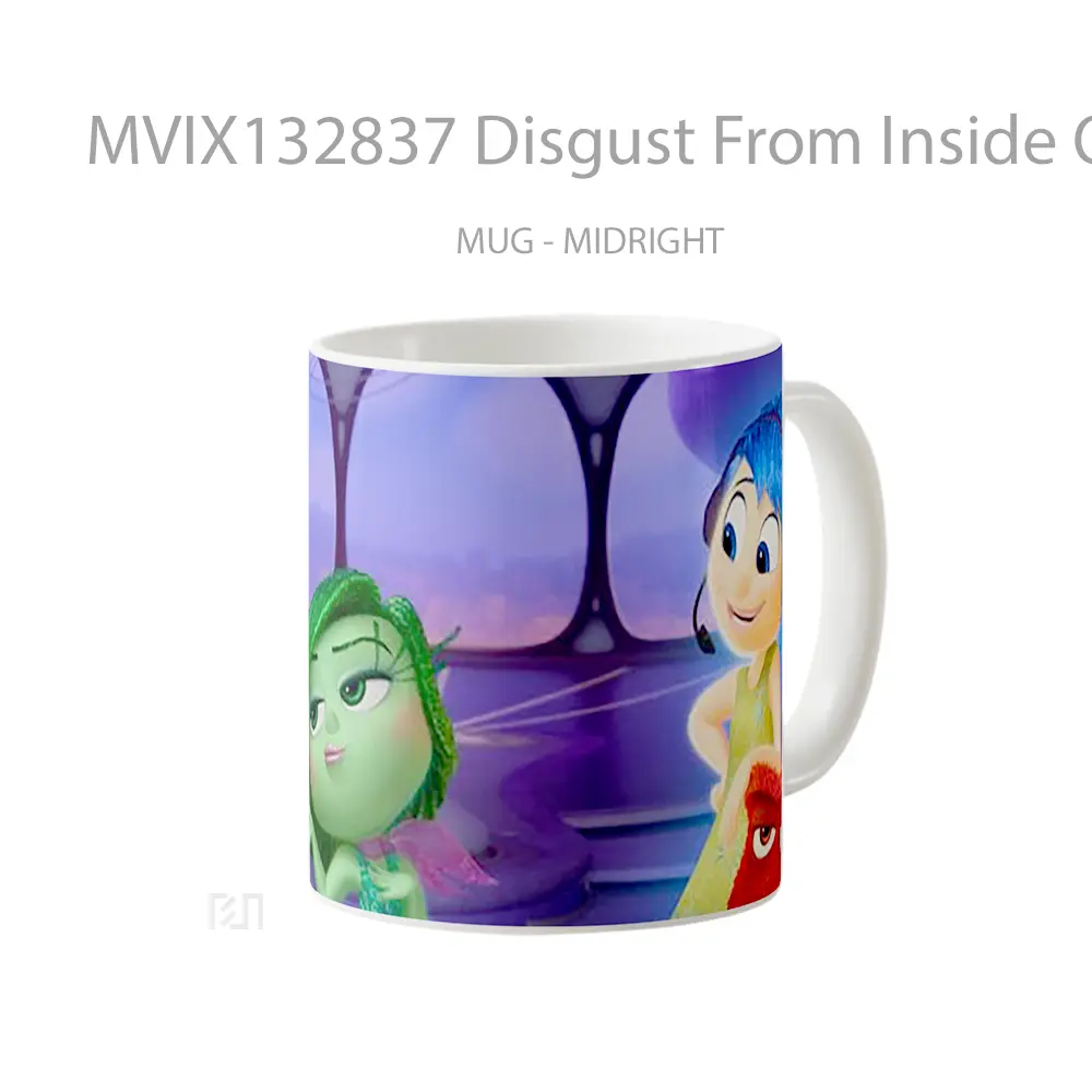 Mug Disgust From Inside Out 2 Gelas Keramik Unik - All-side / Desain