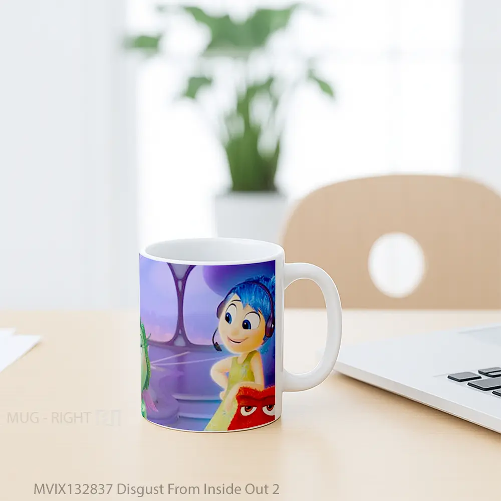 Mug Disgust From Inside Out 2 Gelas Keramik Unik - All-side / Desain