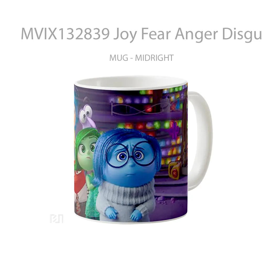Mug Joy Fear Anger Disgust And Sadness Gelas Keramik Unik - All-side / Desain