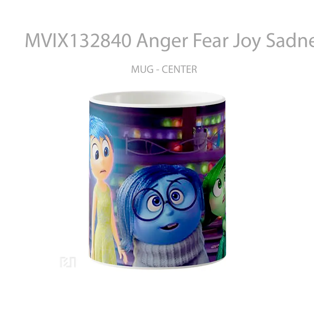 Mug Anger Fear Joy Sadness Disgust And Envy Gelas Keramik Unik