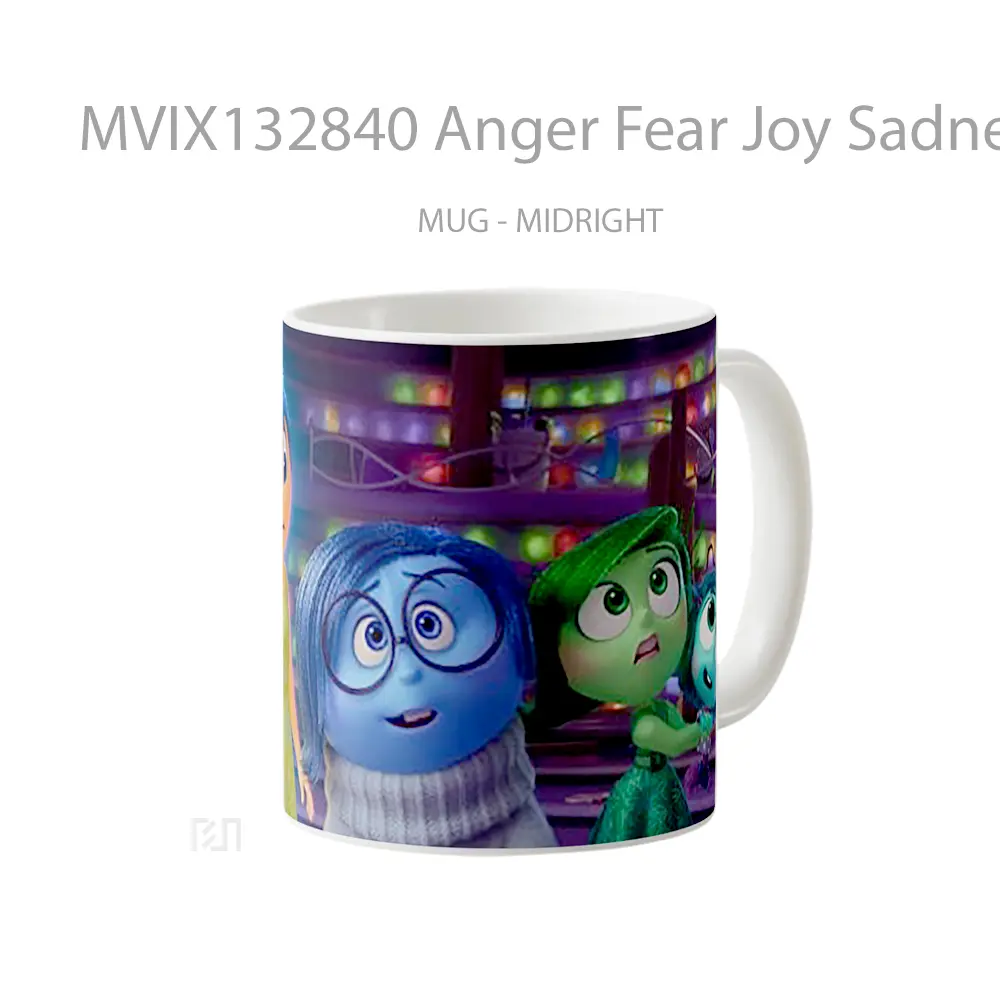 Mug Anger Fear Joy Sadness Disgust And Envy Gelas Keramik Unik - All-side / Desain