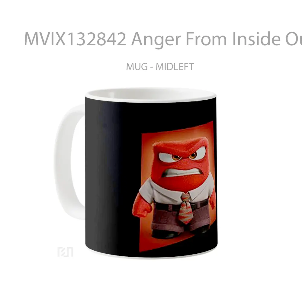 Mug Anger From Inside Out Gelas Keramik Unik - All-side / Desain