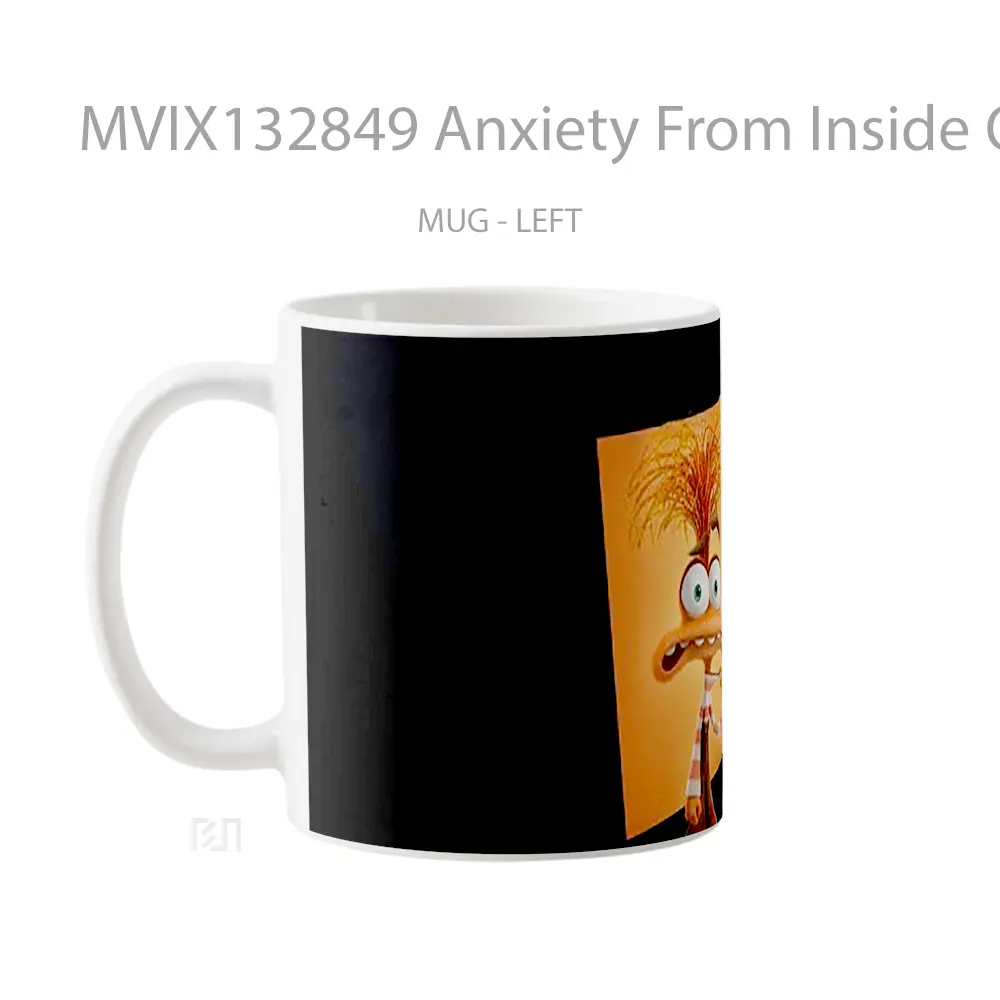 Mug Anxiety From Inside Out Gelas Keramik Unik - All-side / Desain