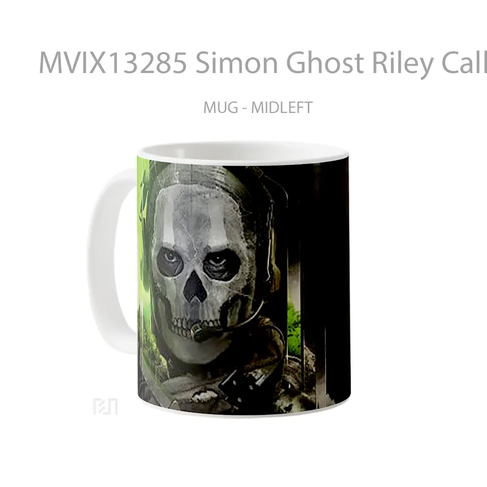 Mug Simon Ghost Riley Call Of Duty Modern Warfare 2 Cangkir Gamer - All-side / Desain