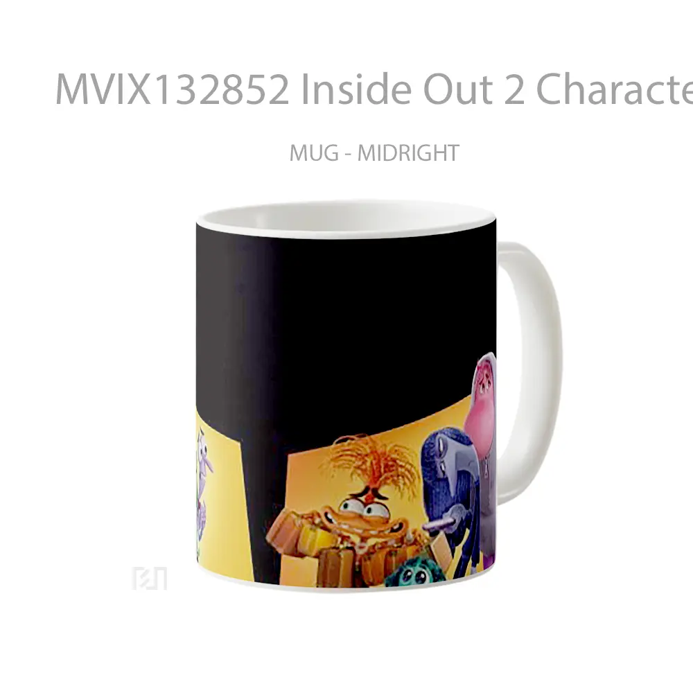 Mug Inside Out 2 Characters V2 Gelas Keramik Unik - All-side / Desain