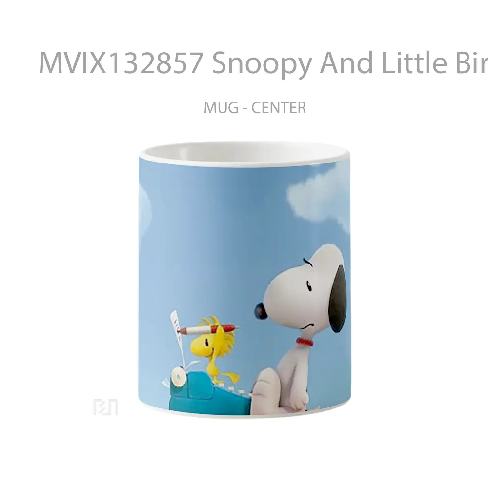 Mug Snoopy And Little Bird Woodstock V1 Gelas Hewan Lucu