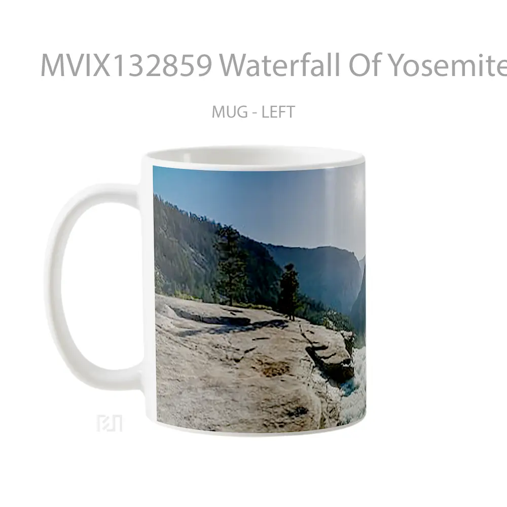 Mug Waterfall Of Yosemite National Park Gelas Pemandangan Alam - All-side / Desain