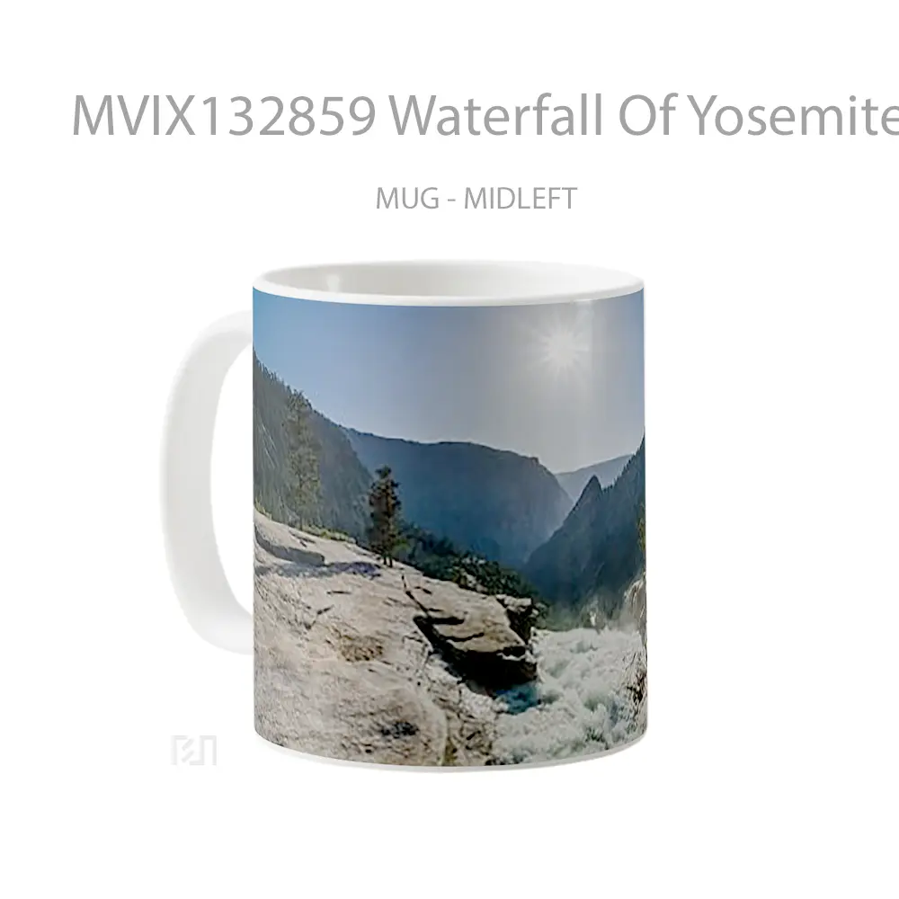 Mug Waterfall Of Yosemite National Park Gelas Pemandangan Alam - All-side / Desain