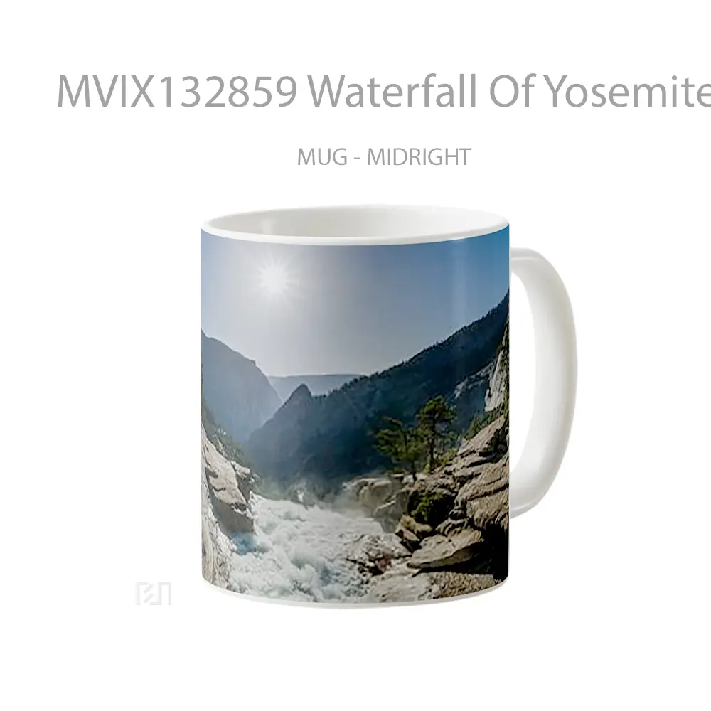Mug Waterfall Of Yosemite National Park Gelas Pemandangan Alam - All-side / Desain