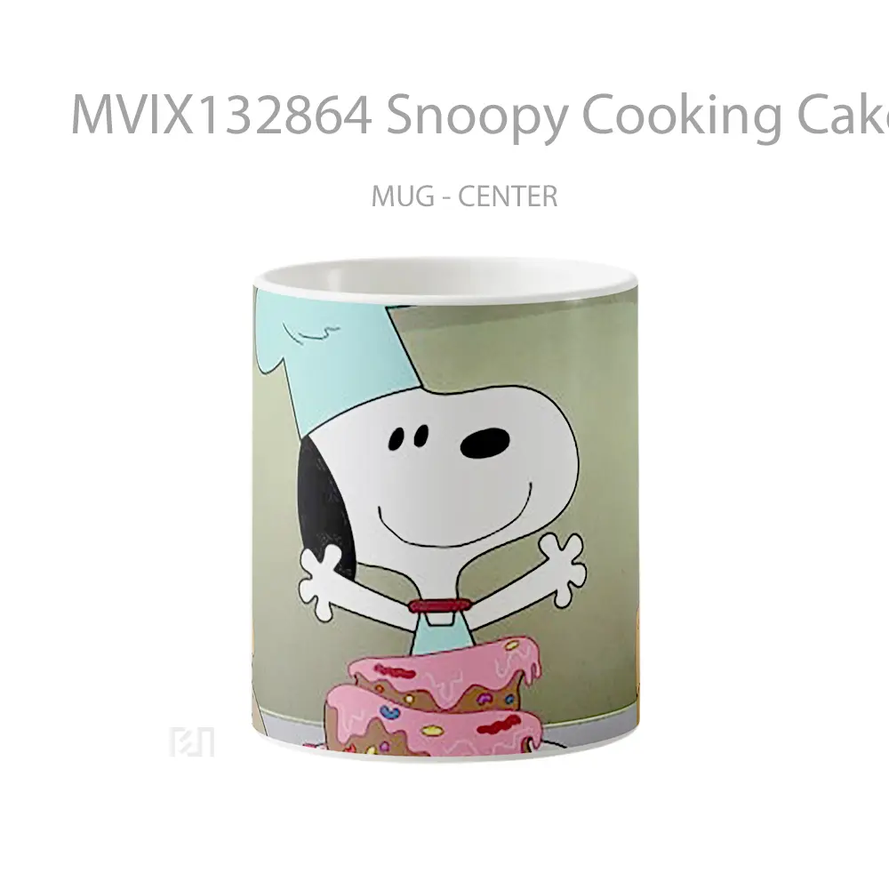 Mug Snoopy Cooking Cake Gelas Keramik Unik