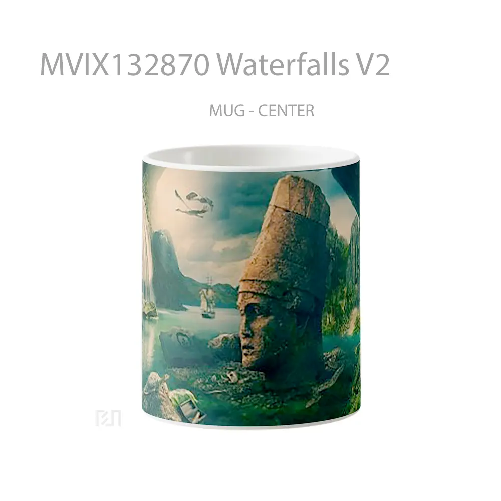 Mug Waterfalls V2 Gelas Pemandangan Alam