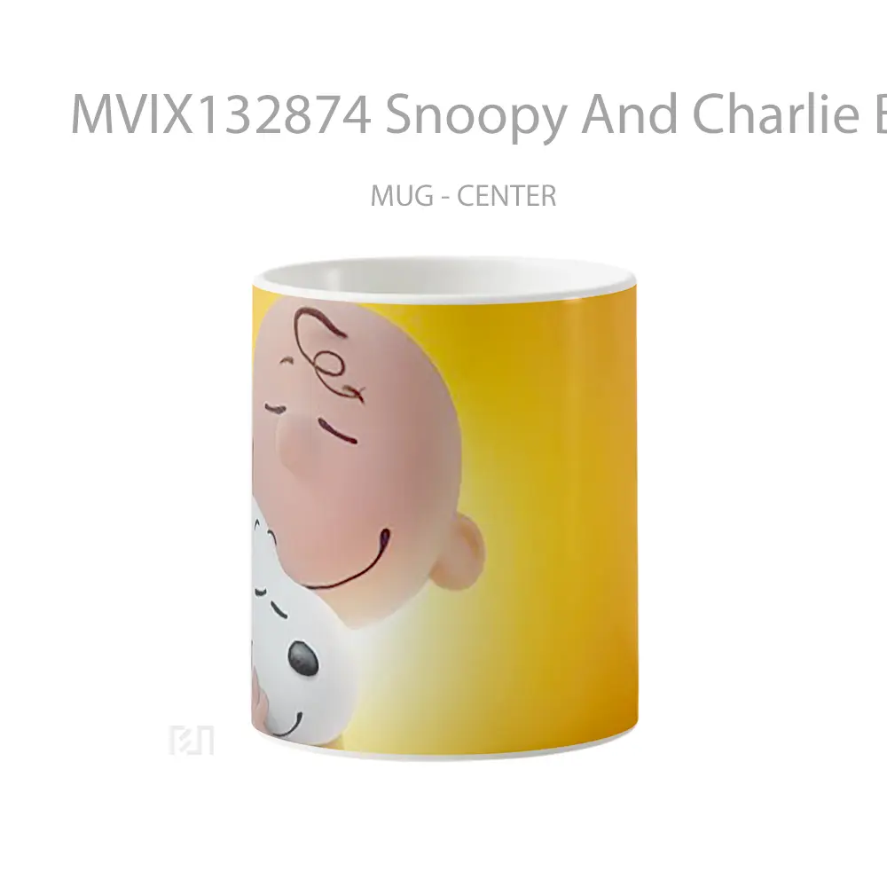 Mug Snoopy And Charlie Brown Hug Gelas Keramik Unik