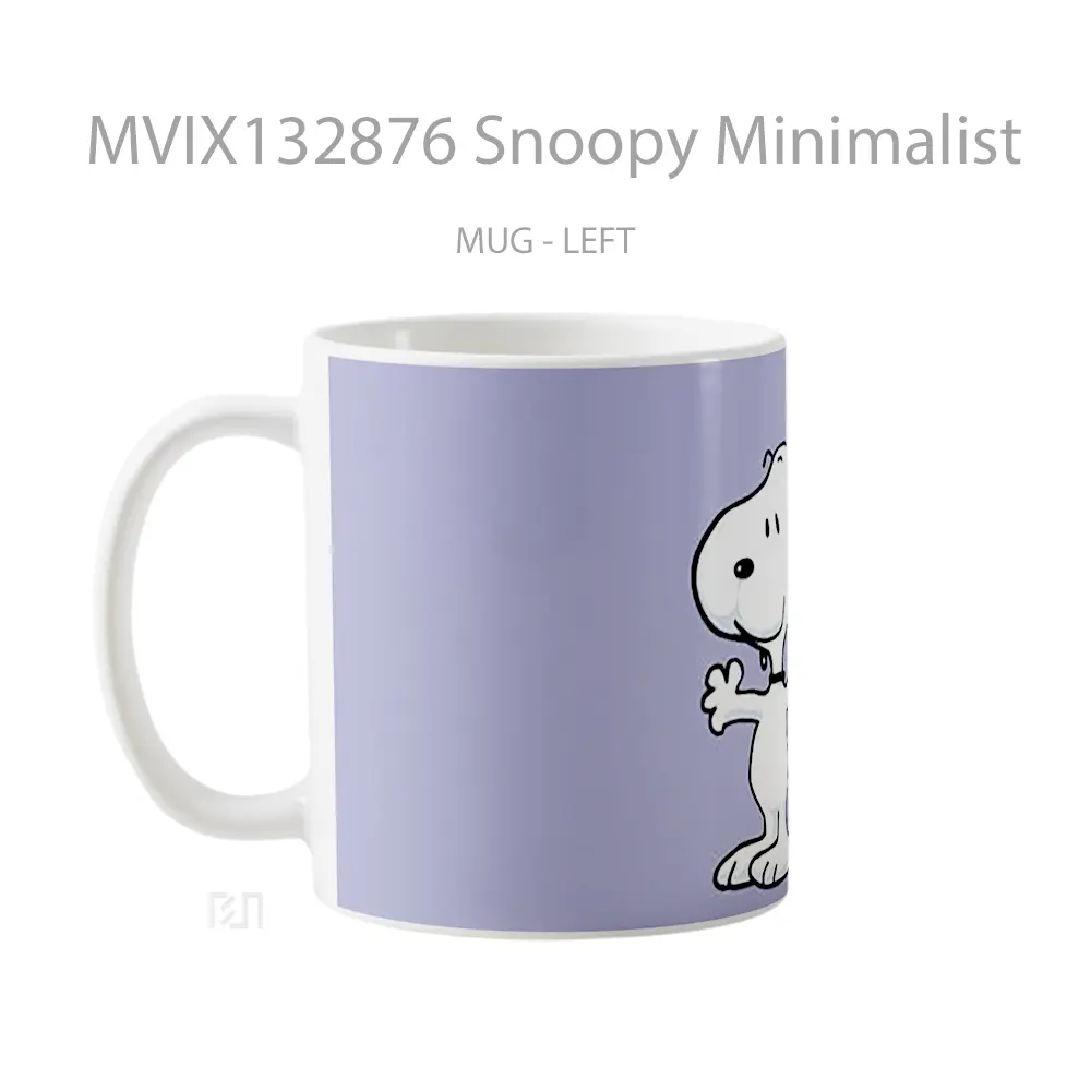 Mug Snoopy Minimalist Gelas Seni Modern - All-side / Desain