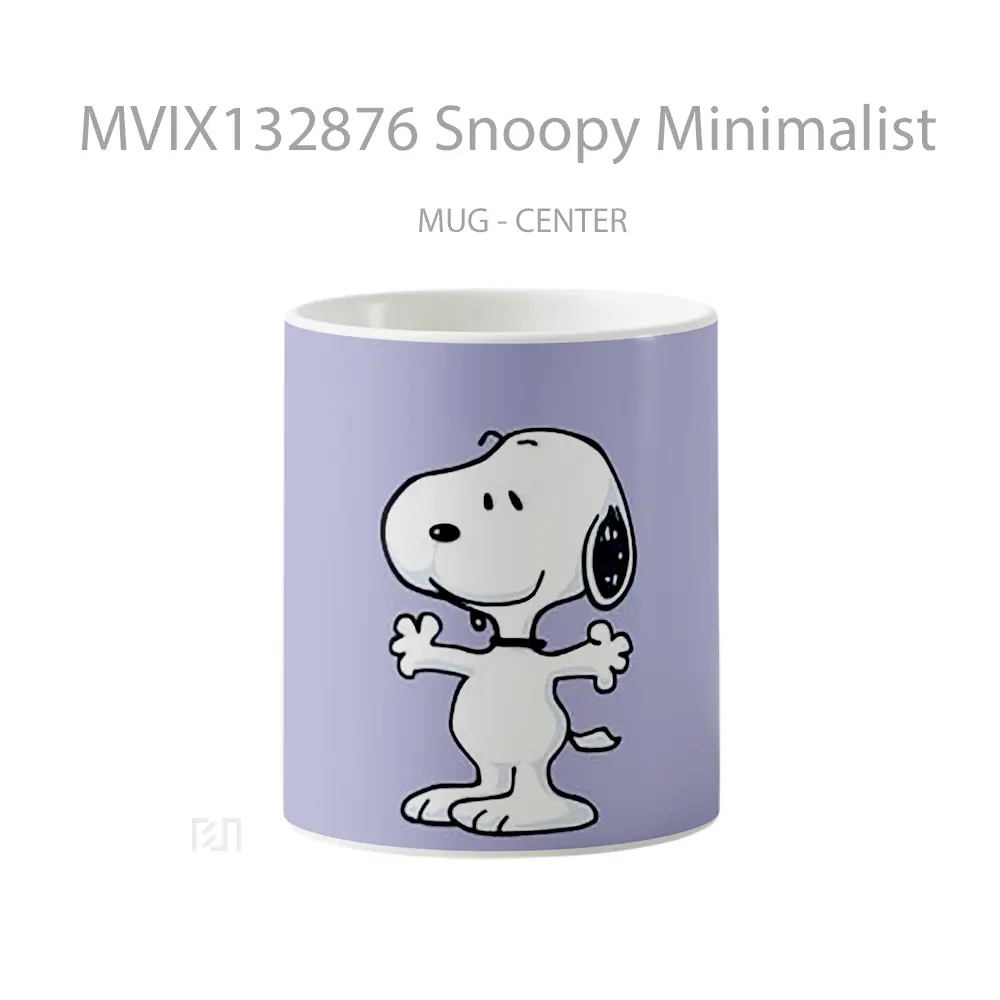 Mug Snoopy Minimalist Gelas Seni Modern