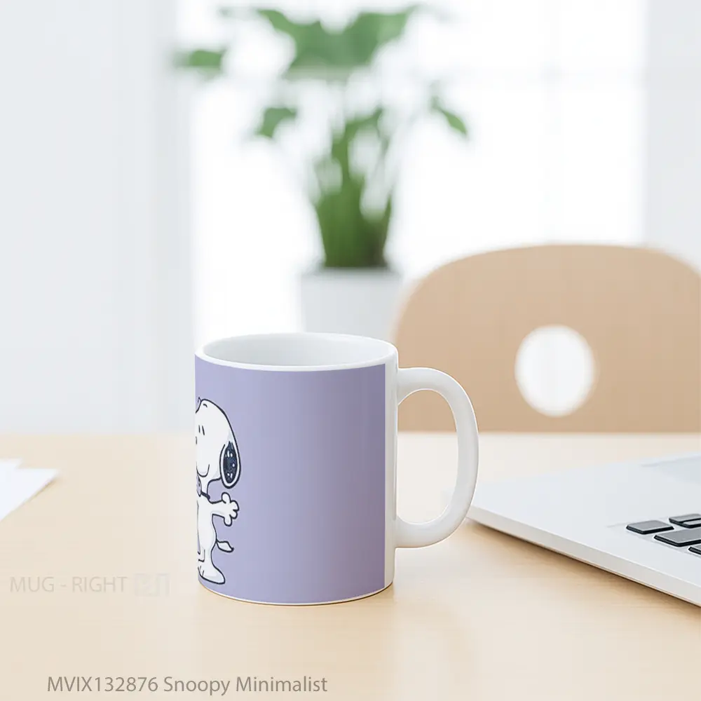 Mug Snoopy Minimalist Gelas Seni Modern - All-side / Desain