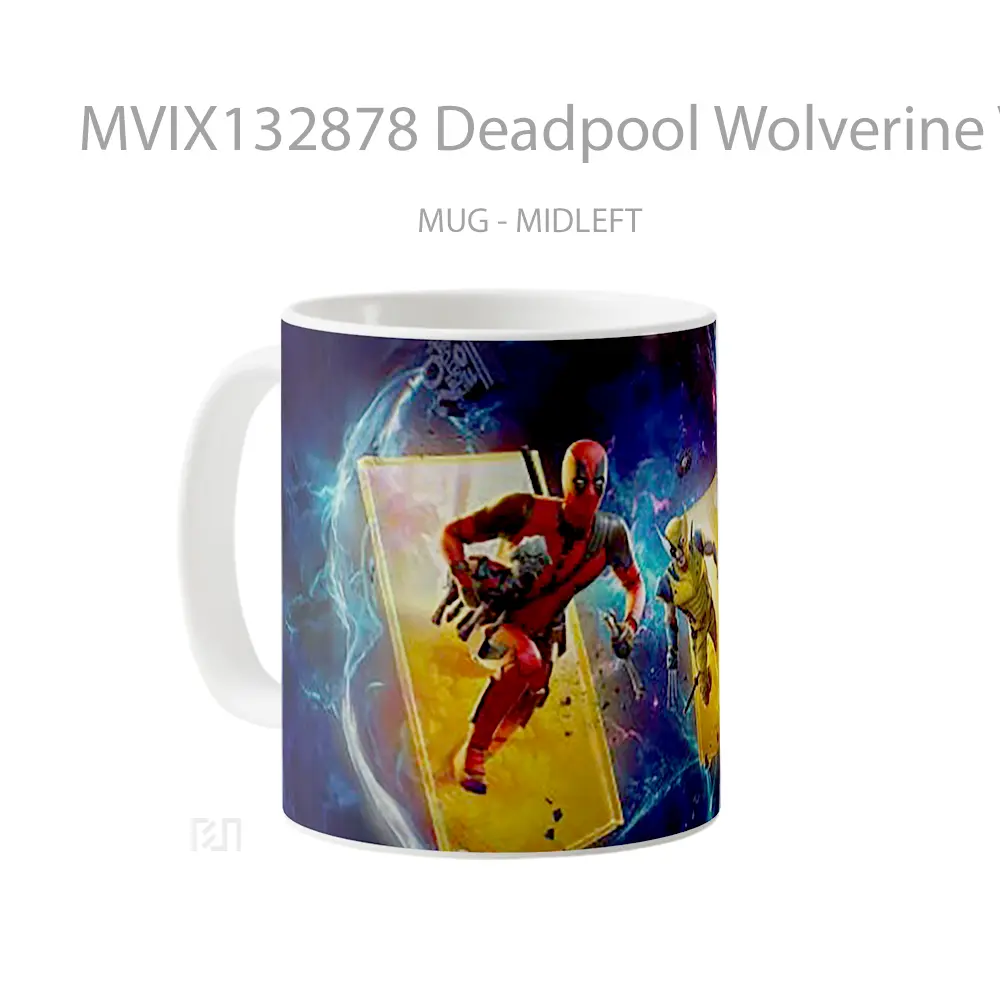 Mug Deadpool Wolverine V2 Gelas Superhero - All-side / Desain