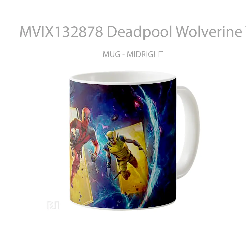 Mug Deadpool Wolverine V2 Gelas Superhero - All-side / Desain