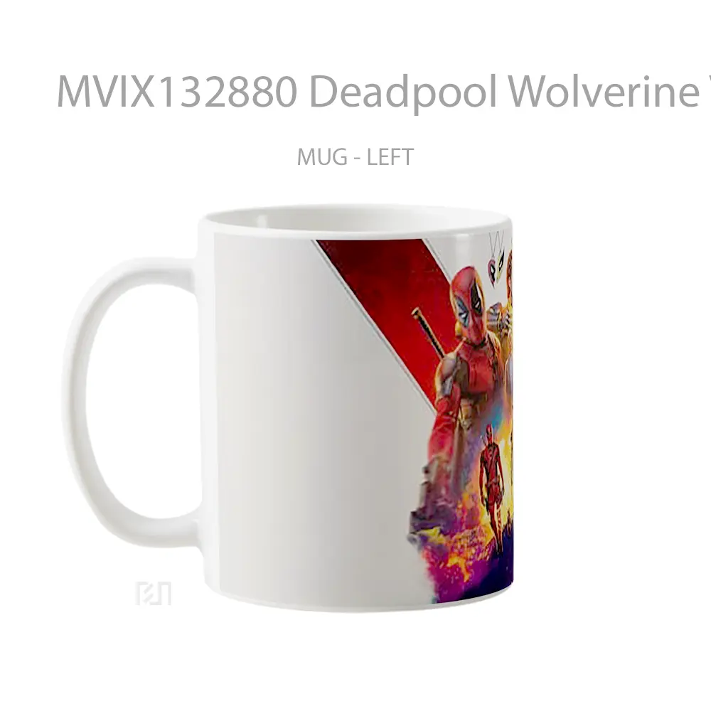 Mug Deadpool Wolverine V3 Gelas Superhero - All-side / Desain