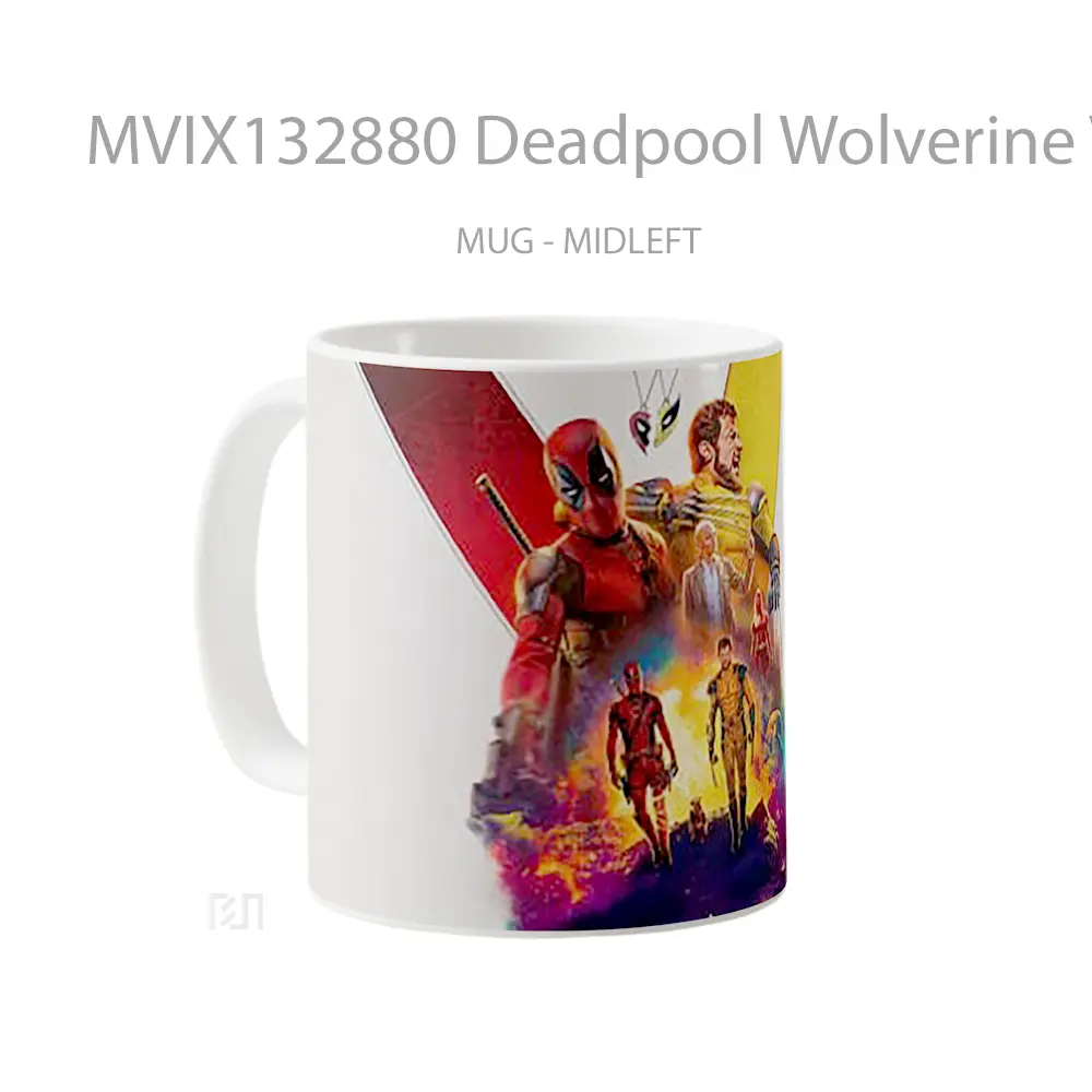 Mug Deadpool Wolverine V3 Gelas Superhero - All-side / Desain
