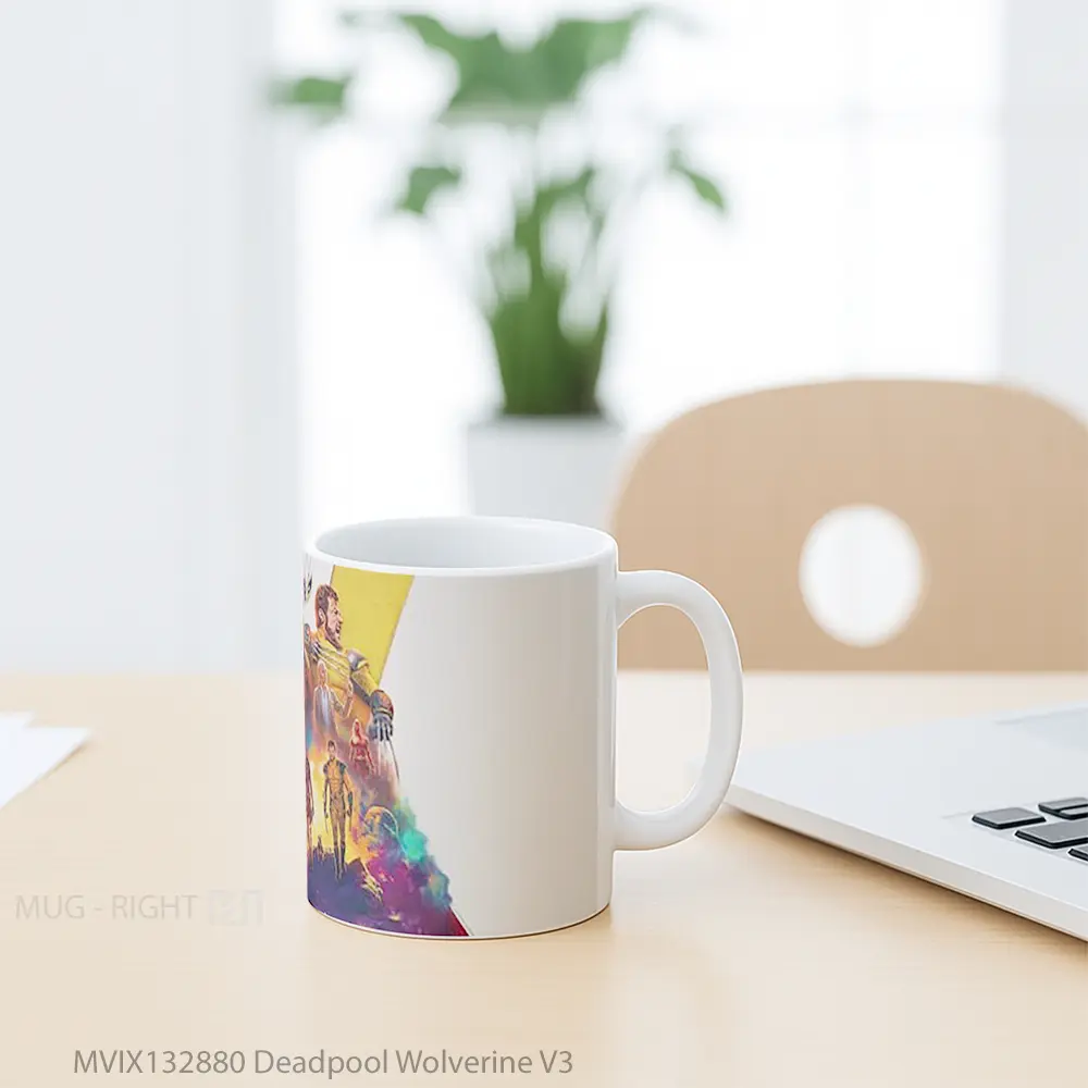 Mug Deadpool Wolverine V3 Gelas Superhero - All-side / Desain