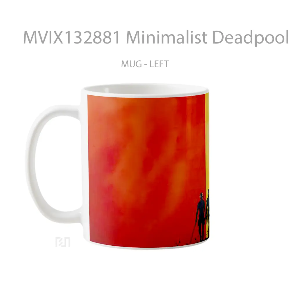 Mug Minimalist Deadpool Wolverine Gelas Superhero - All-side / Desain