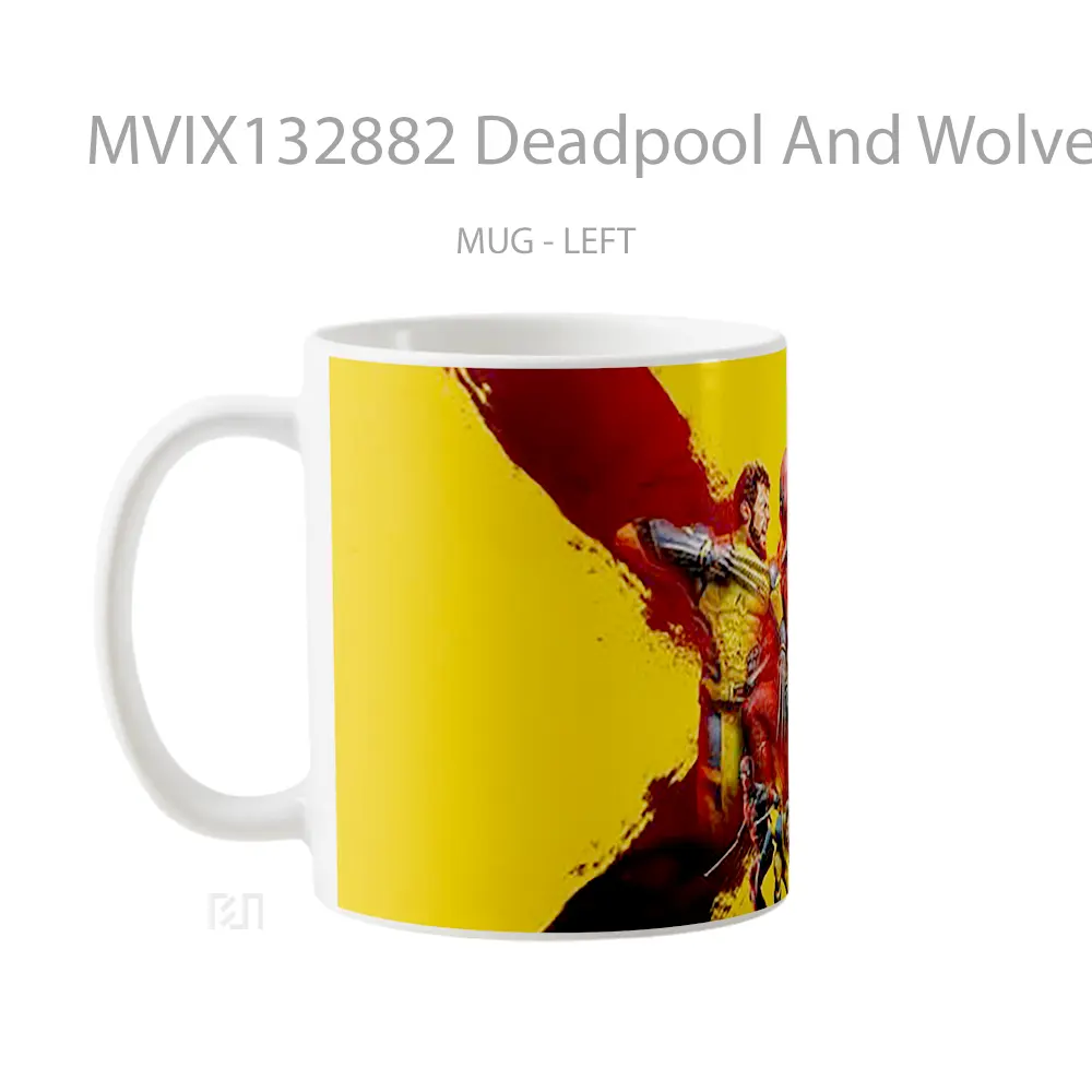 Mug Deadpool And Wolverine Movie V2 Gelas Superhero - All-side / Desain