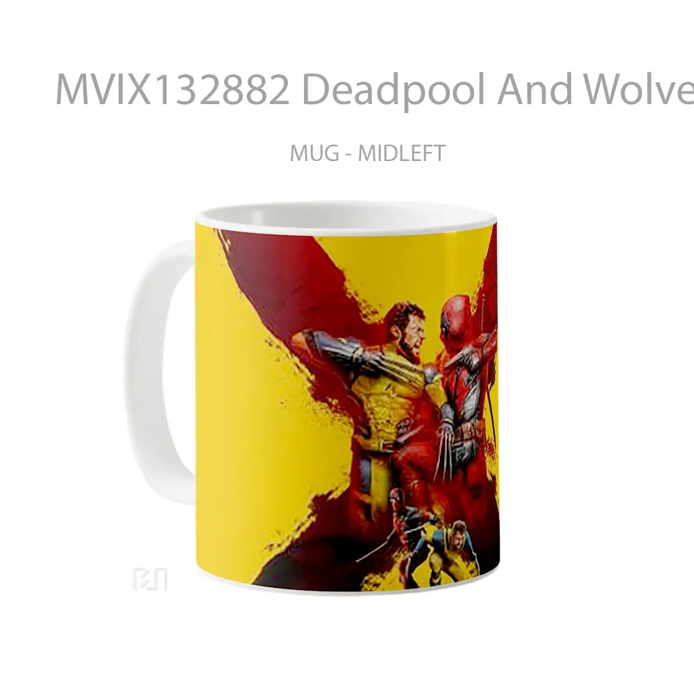 Mug Deadpool And Wolverine Movie V2 Gelas Superhero - All-side / Desain