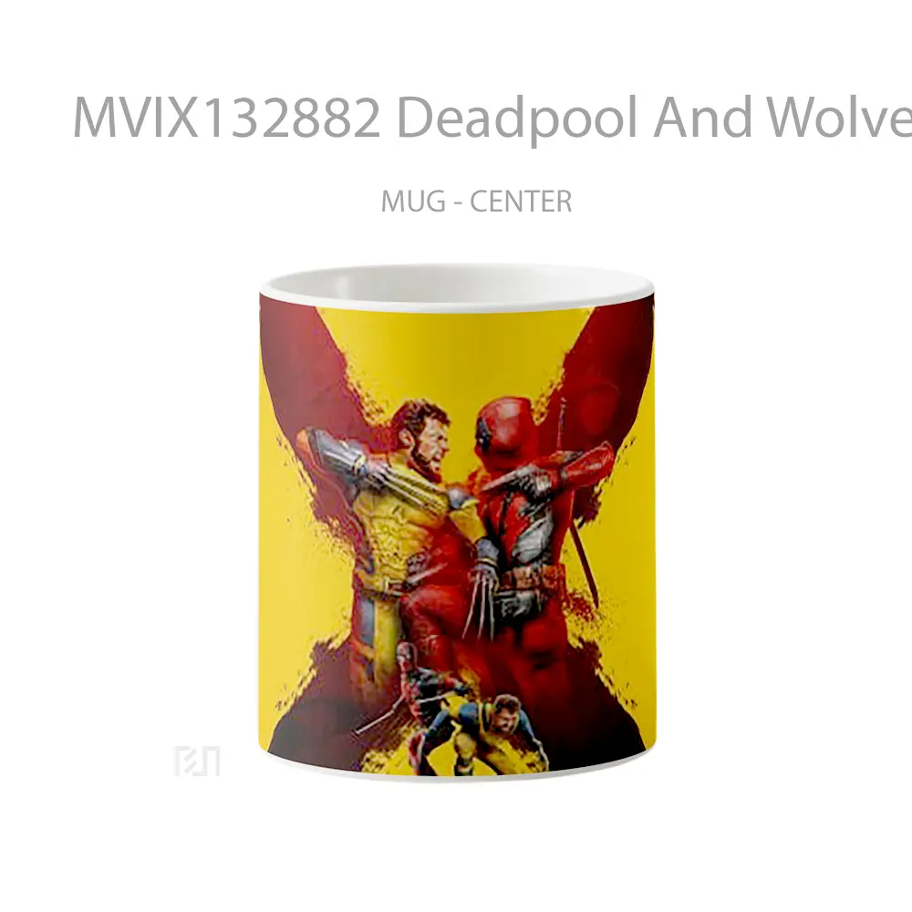 Mug Keramik Premium SNI - Mug Deadpool And Wolverine Movie V2 Gelas Superhero