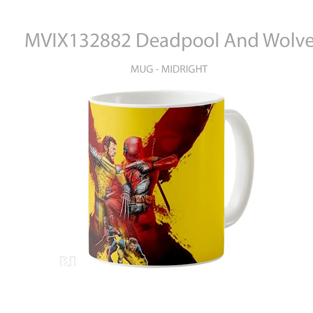 Mug Deadpool And Wolverine Movie V2 Gelas Superhero - All-side / Desain