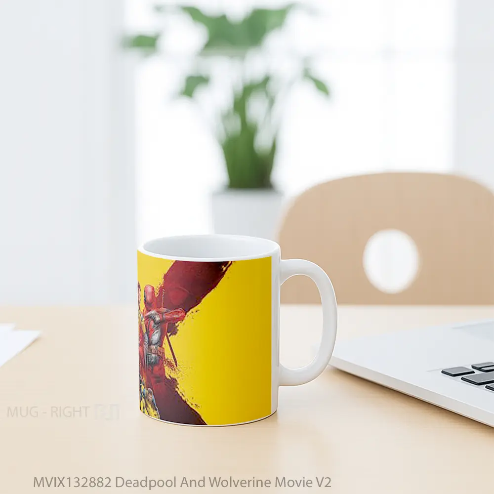 Mug Deadpool And Wolverine Movie V2 Gelas Superhero - All-side / Desain