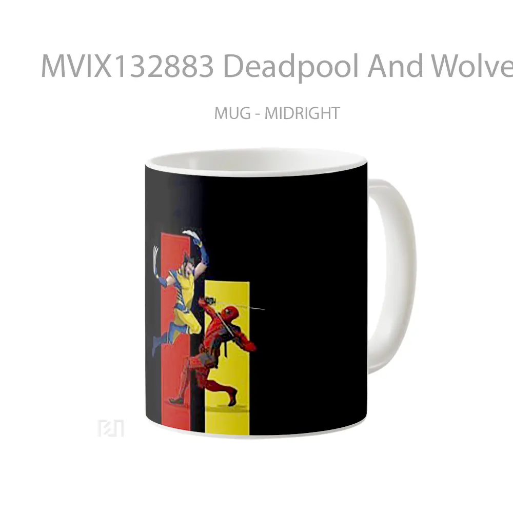 Mug Deadpool And Wolverine Minimalist Gelas Superhero - All-side / Desain
