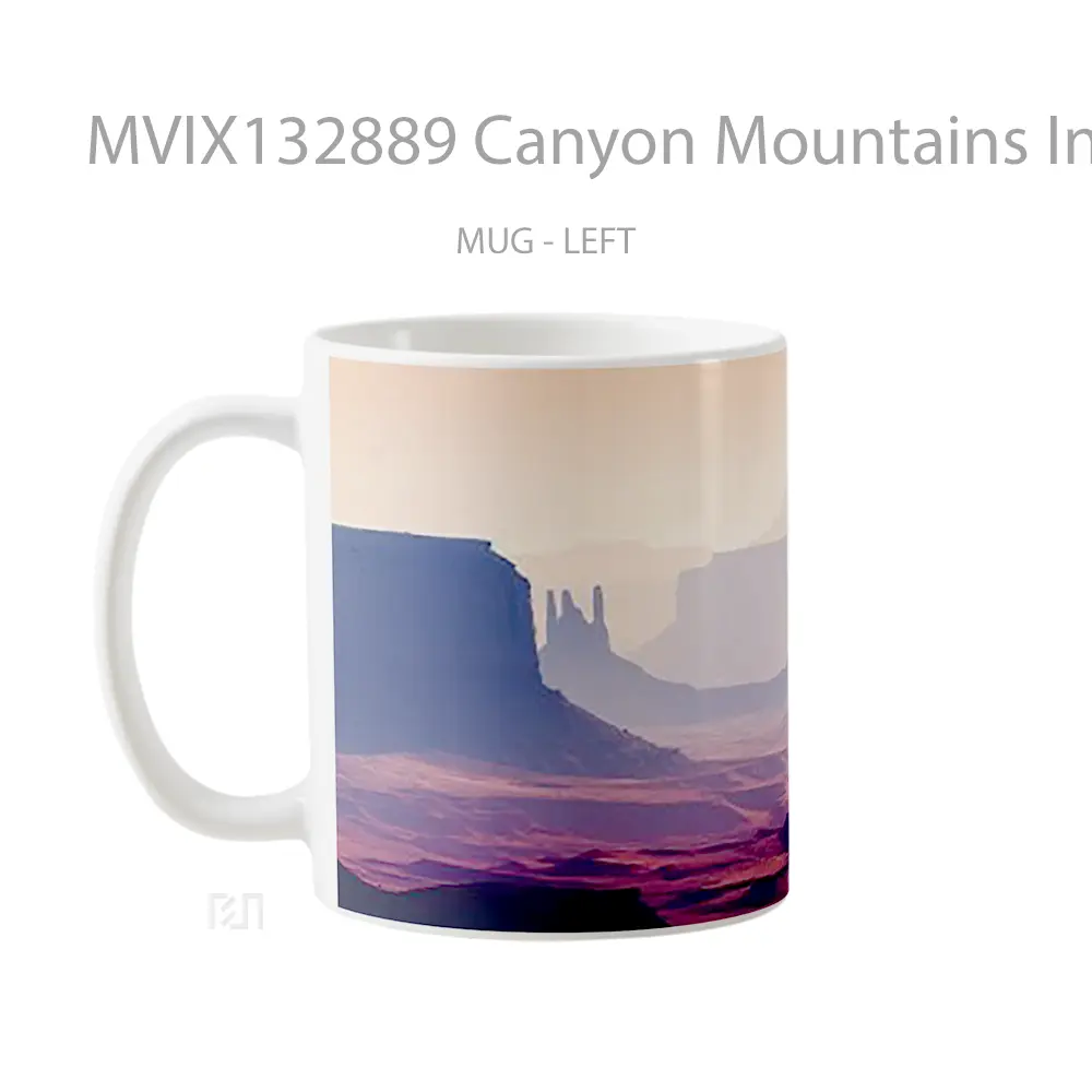 Mug Canyon Mountains In The Desert Gelas Pemandangan Alam - All-side / Desain