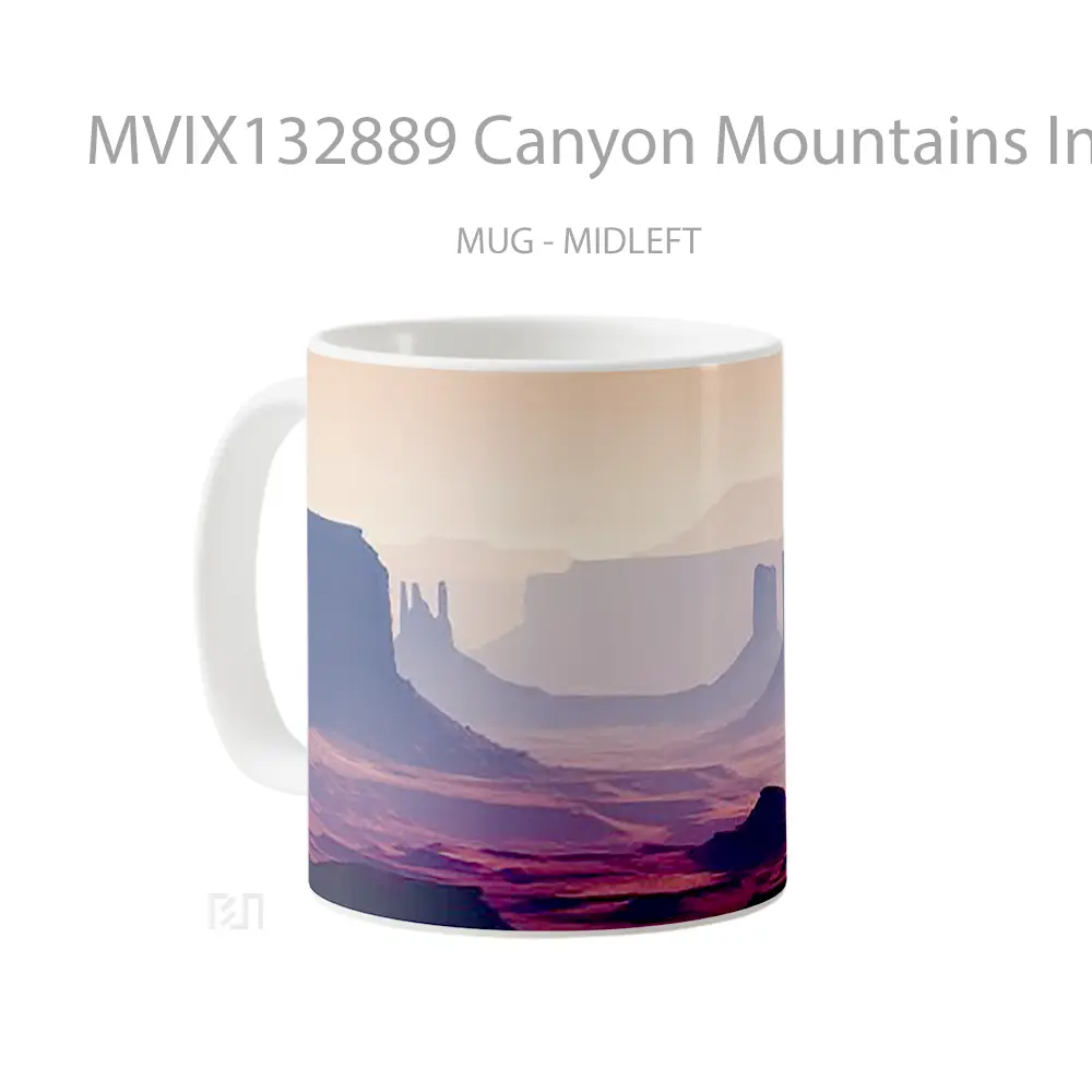 Mug Canyon Mountains In The Desert Gelas Pemandangan Alam - All-side / Desain