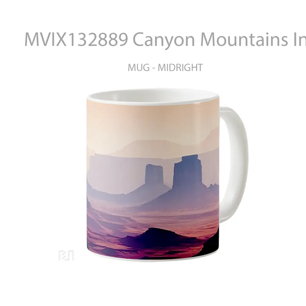 Mug Canyon Mountains In The Desert Gelas Pemandangan Alam - All-side / Desain