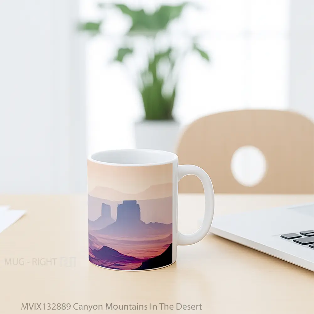 Mug Canyon Mountains In The Desert Gelas Pemandangan Alam - All-side / Desain