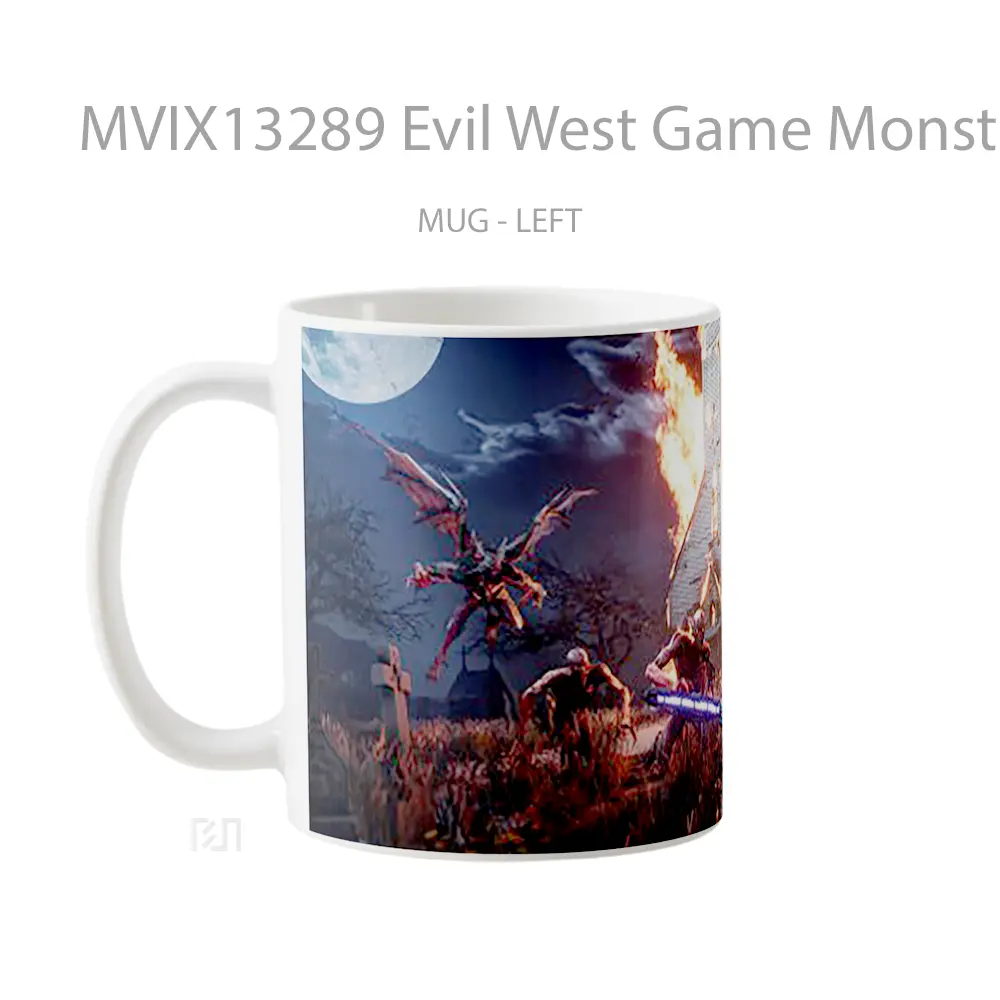 Mug Evil West Game Monsters Cangkir Gamer - All-side / Desain