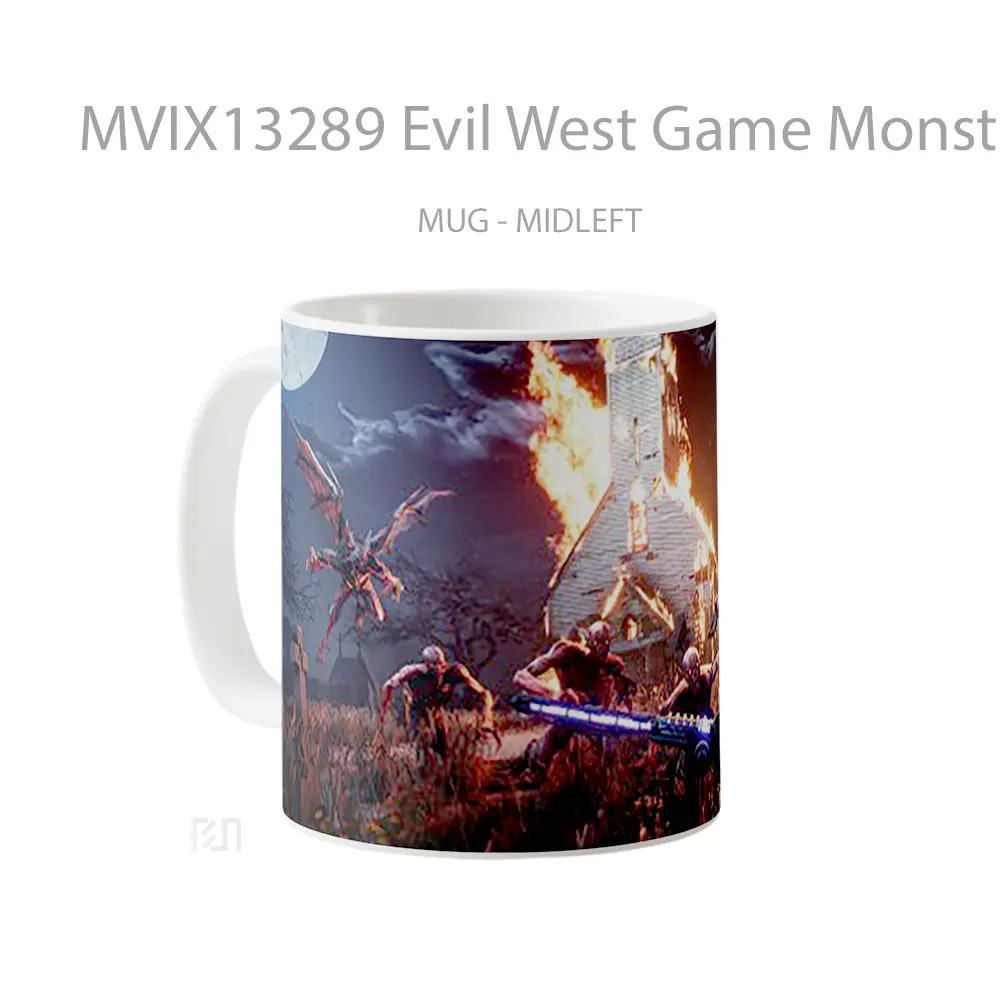 Mug Evil West Game Monsters Cangkir Gamer - All-side / Desain