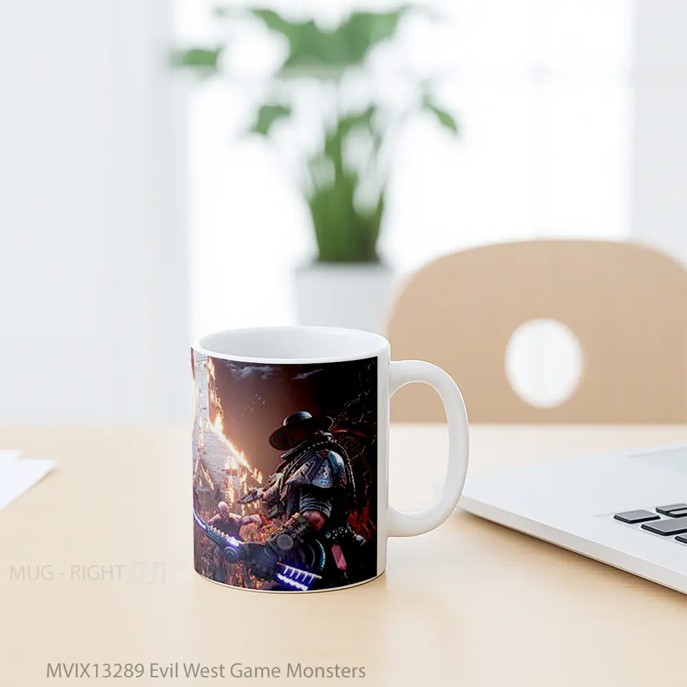 Mug Evil West Game Monsters Cangkir Gamer - All-side / Desain