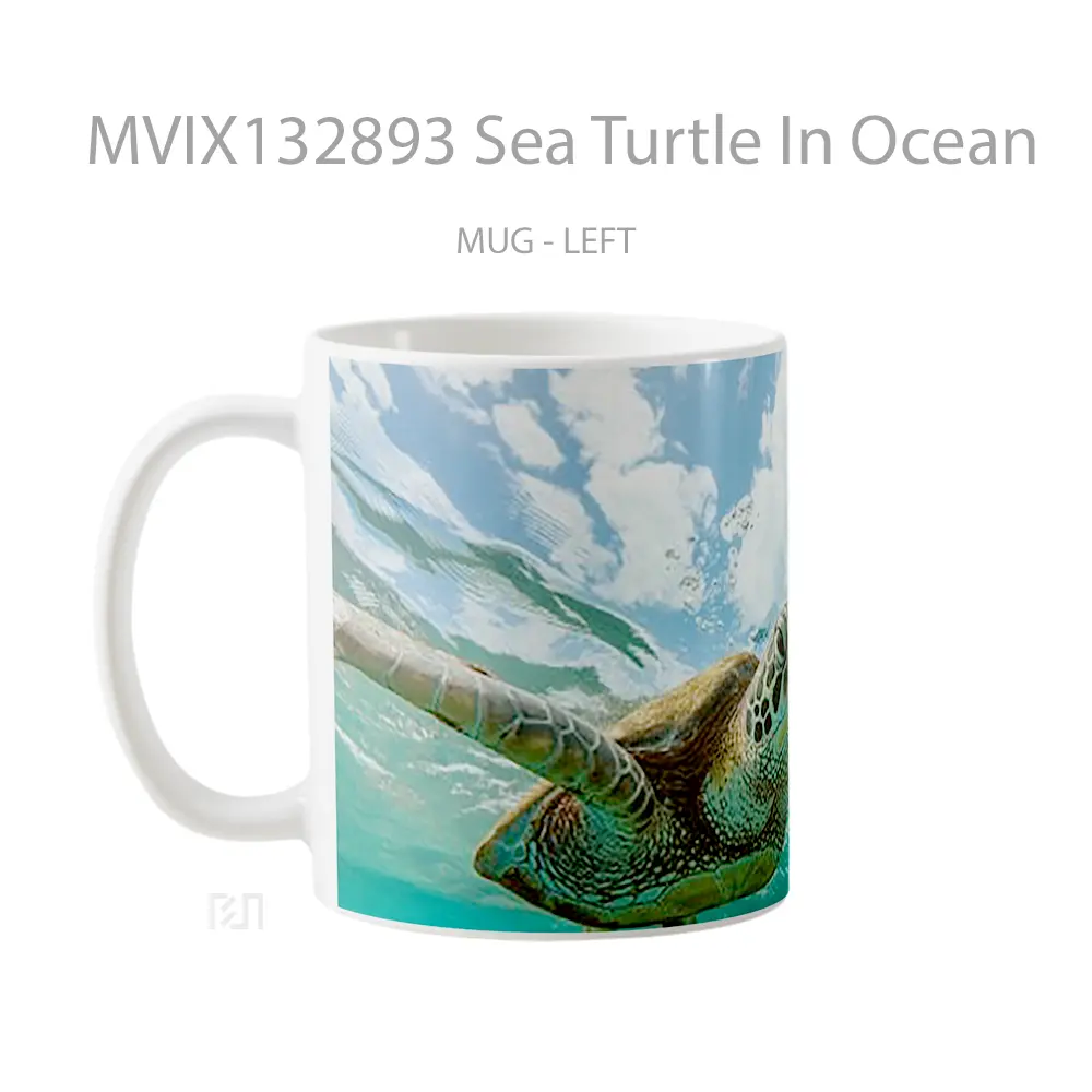 Mug Sea Turtle In Ocean Gelas Hewan Lucu - All-side / Desain