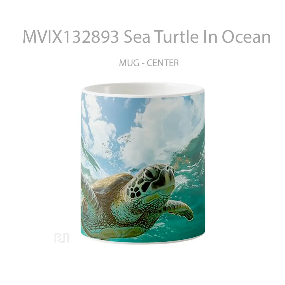 Mug Sea Turtle In Ocean Gelas Hewan Lucu
