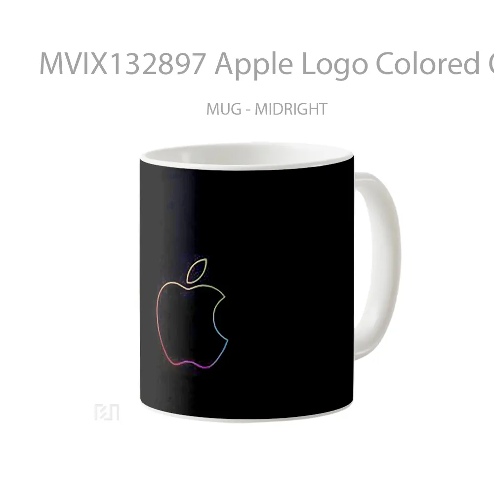 Mug Apple Logo Colored Outline Gelas Keramik Unik - All-side / Desain