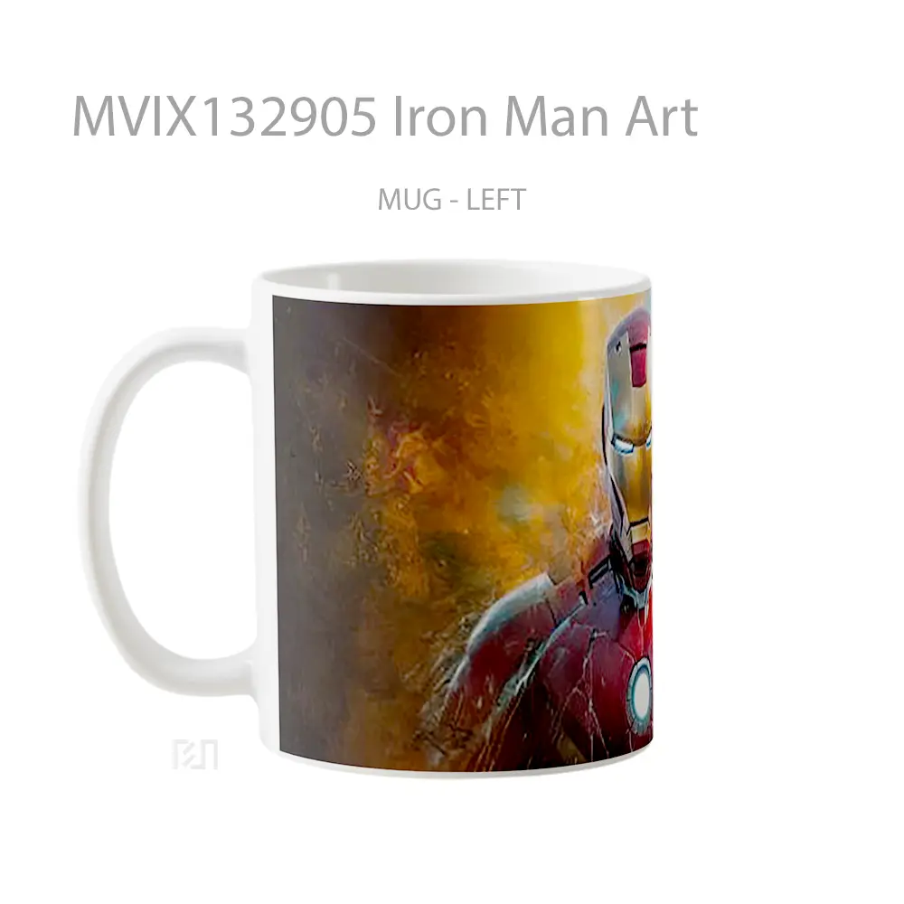 Mug Iron Man Art Gelas Superhero - All-side / Desain