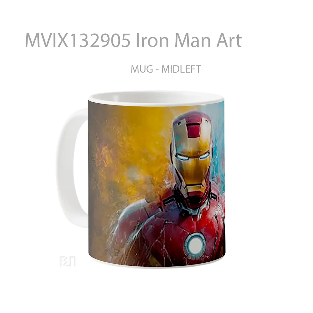 Mug Iron Man Art Gelas Superhero - All-side / Desain
