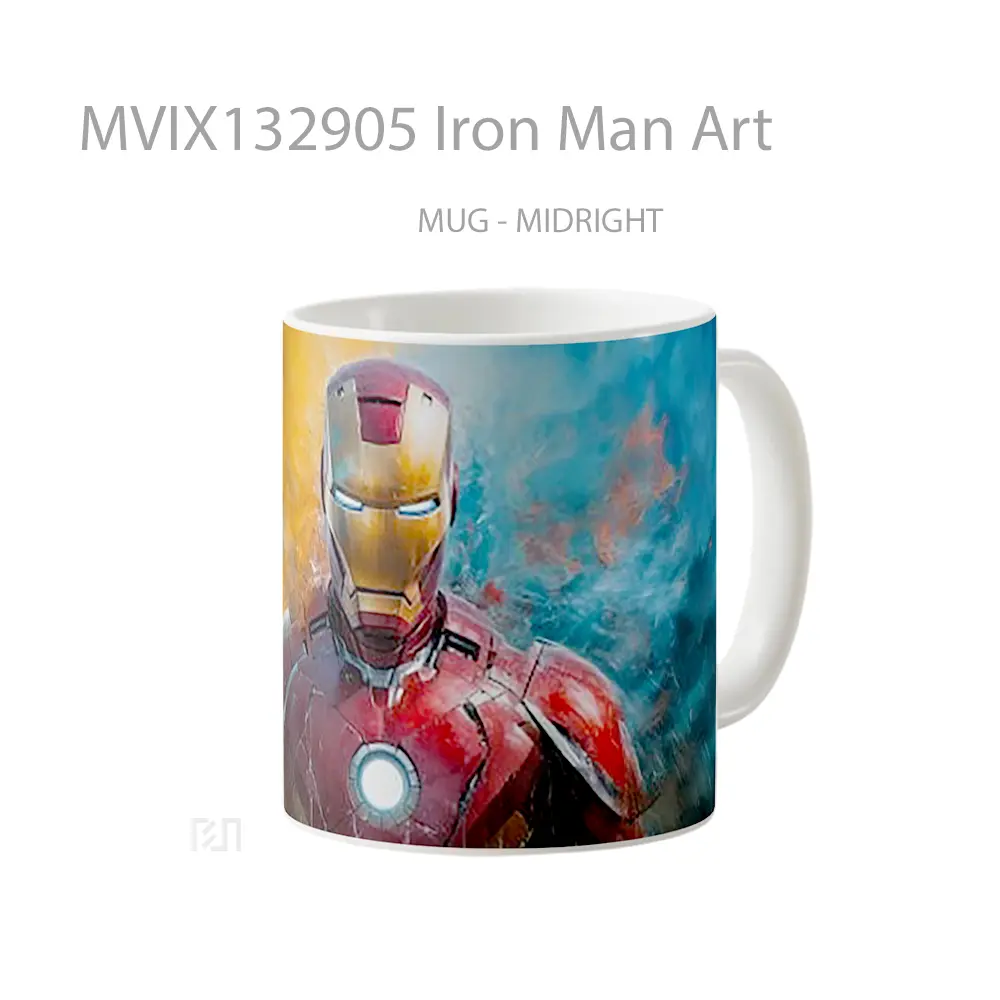 Mug Iron Man Art Gelas Superhero - All-side / Desain