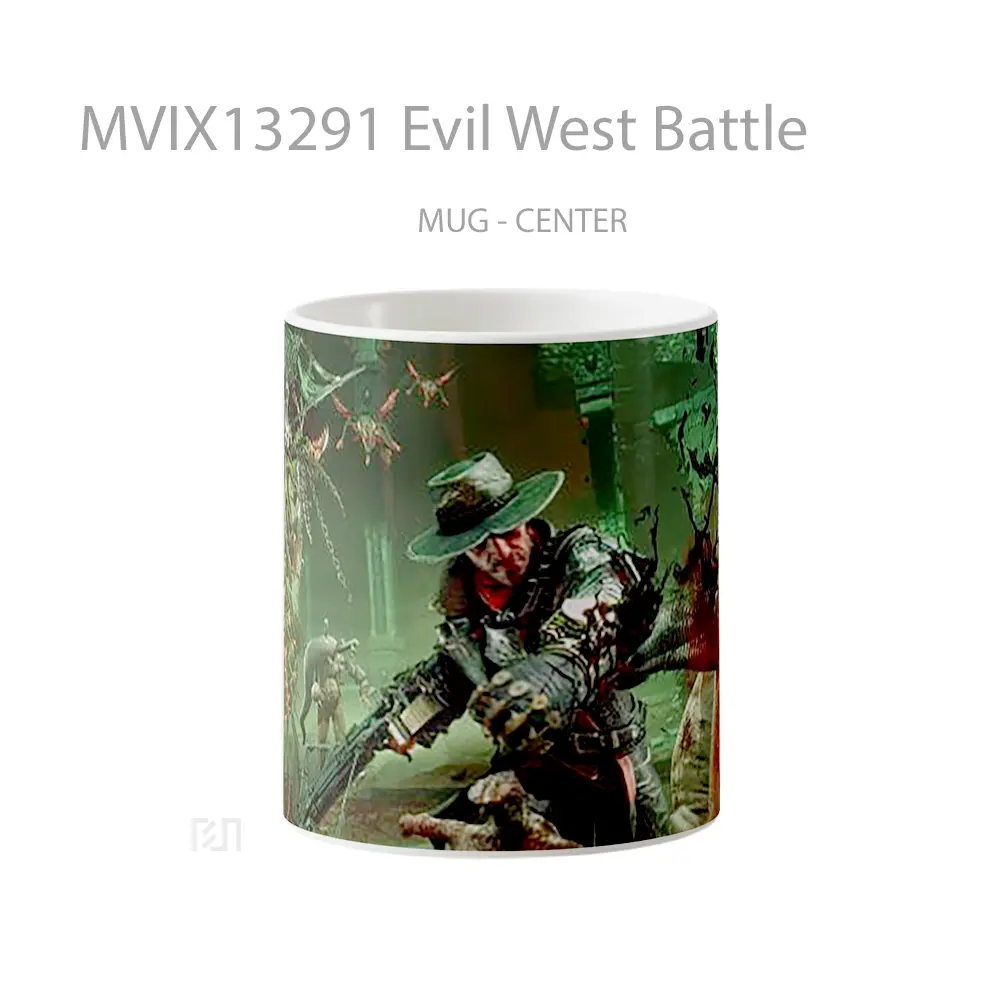 Mug Evil West Battle Gelas Keramik Unik