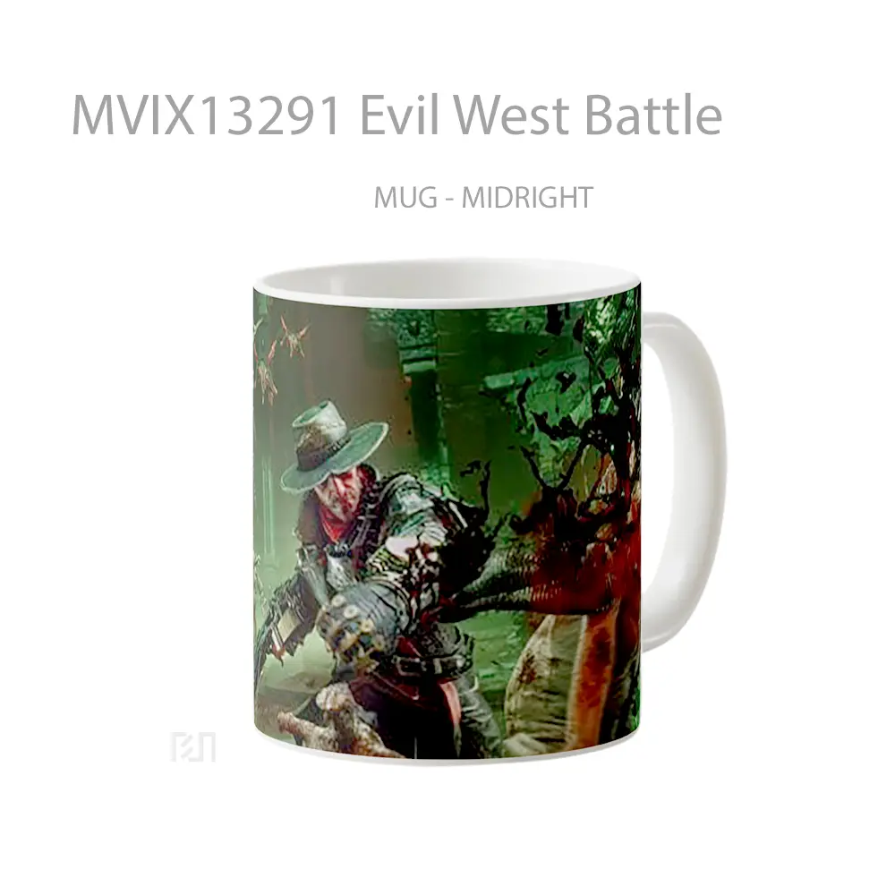 Mug Evil West Battle Gelas Keramik Unik - All-side / Desain