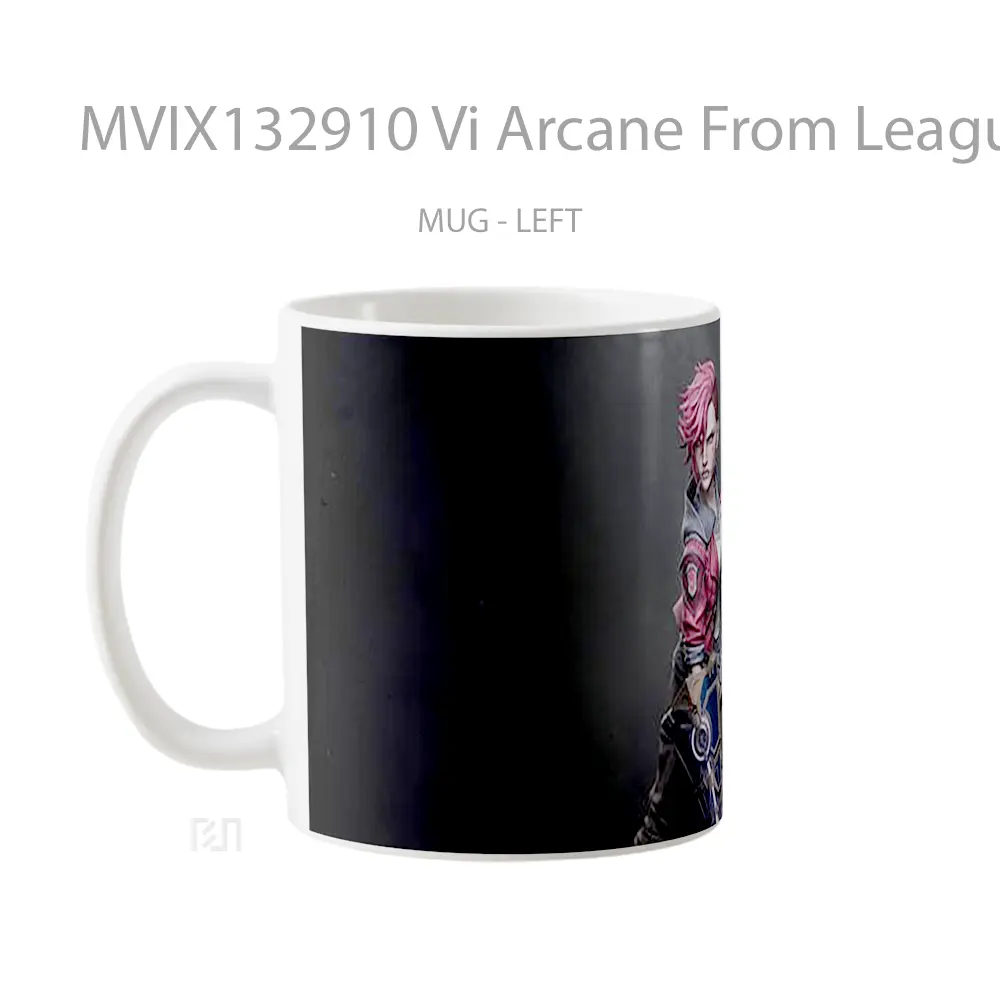 Mug Vi Arcane From League Of Legends V1 Cangkir Gamer - All-side / Desain