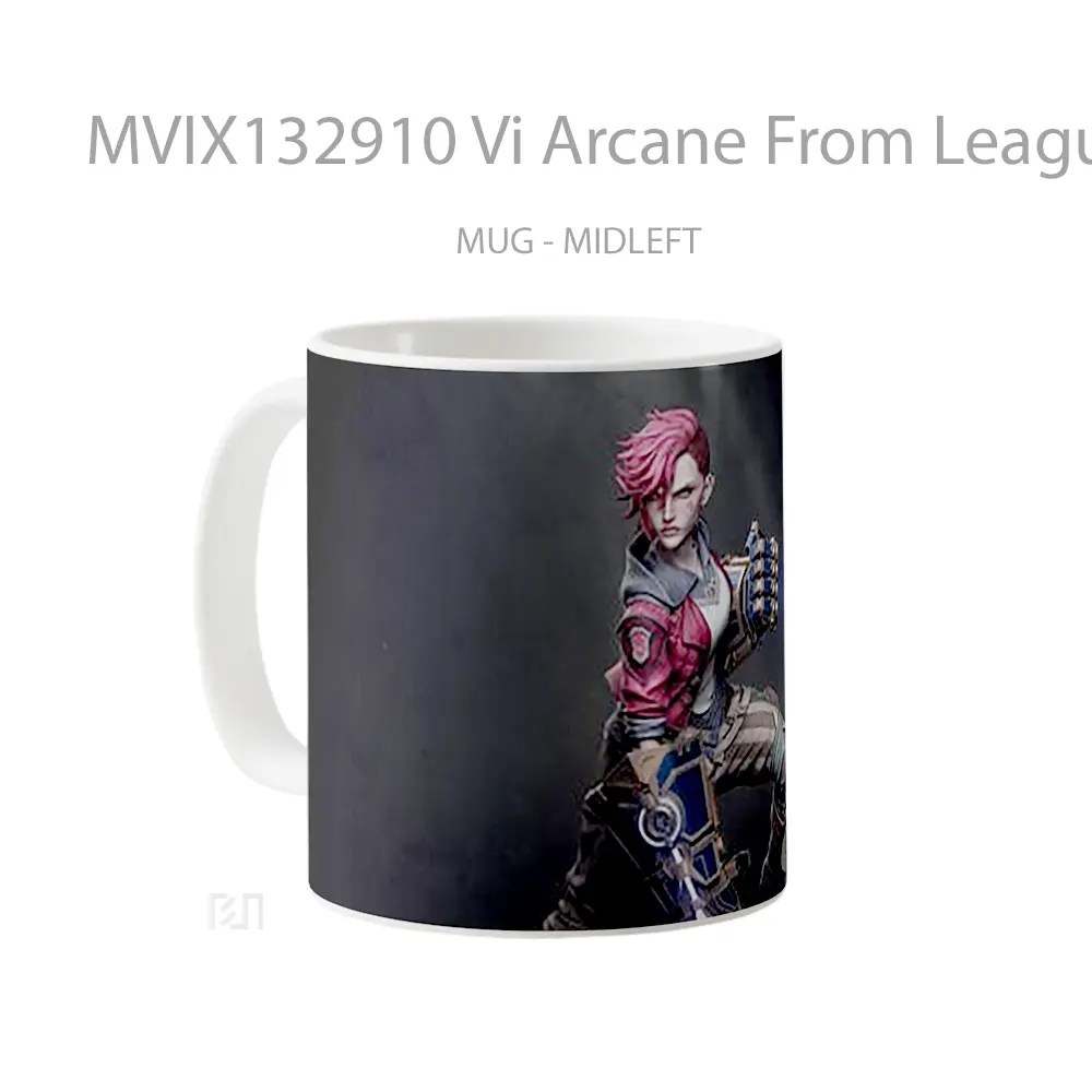 Mug Vi Arcane From League Of Legends V1 Cangkir Gamer - All-side / Desain